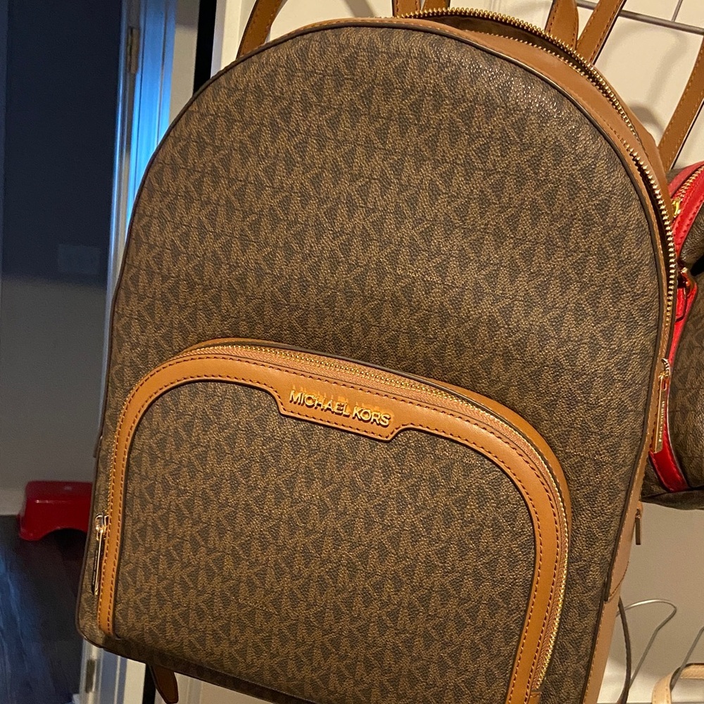 Michael Kors Tan and Brown Men's Backpack